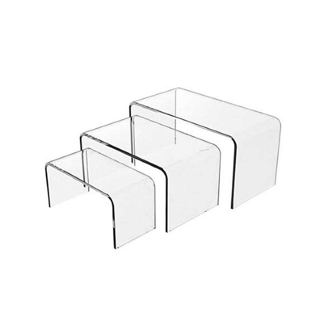 Set of 3 Acrylic Display Risers