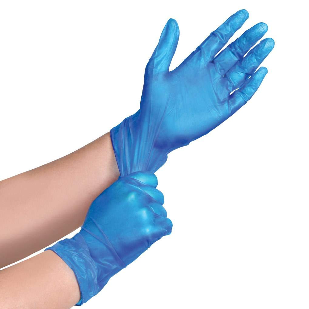 Blue Vinyl Gloves (Box of 100)